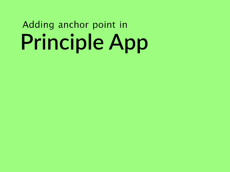 Anchor Point in Principle App