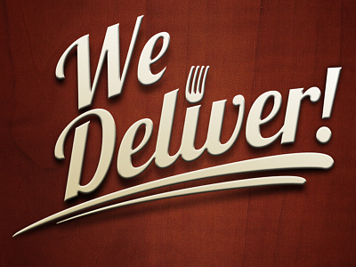 We Deliver photoshop restaurant type