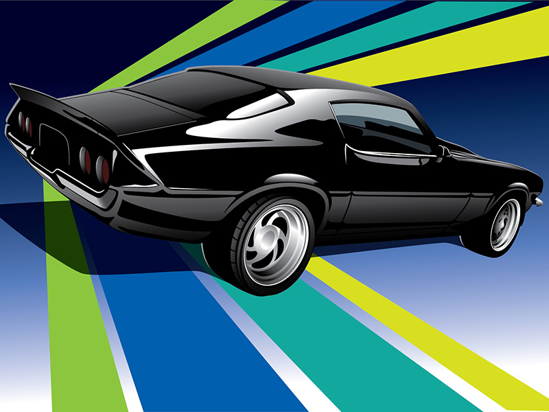 Camaro Illustration marketing illustration automotive car muscle car vintage camaro