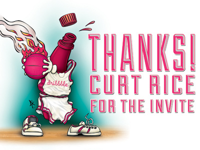 Dribbble Hot Sauce dribbble illustration photoshop sports thank you