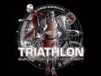 Triathlon signage sports t shirt