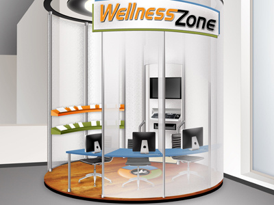 24 Hour Fitness Proposal 3d illustration presentation spacial design