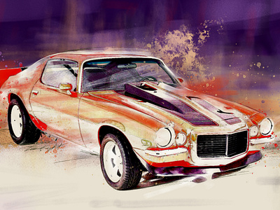 1973 Camaro Illustration