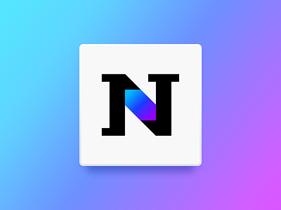 Replacement Logo/Icon for Notion adobe xd alphabet app concept gradation icns icon logo notion