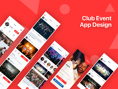 Club Event App Design app design club event mobile app ui ux