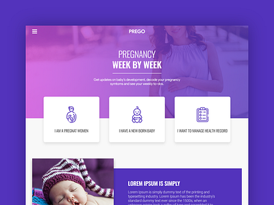 Prego Pregnant Website Design