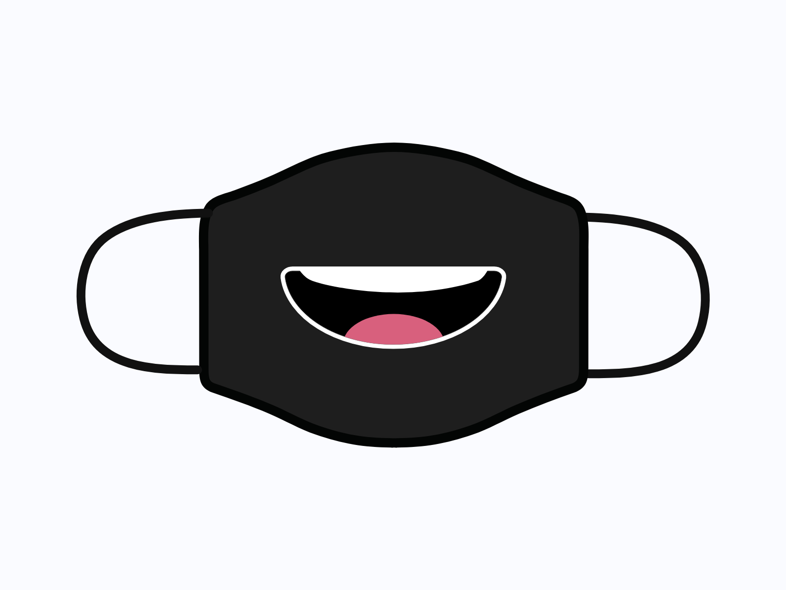 mask with smile design