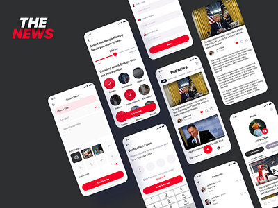 The News Mobile App app iphonex mobile app design news app product design ui ux