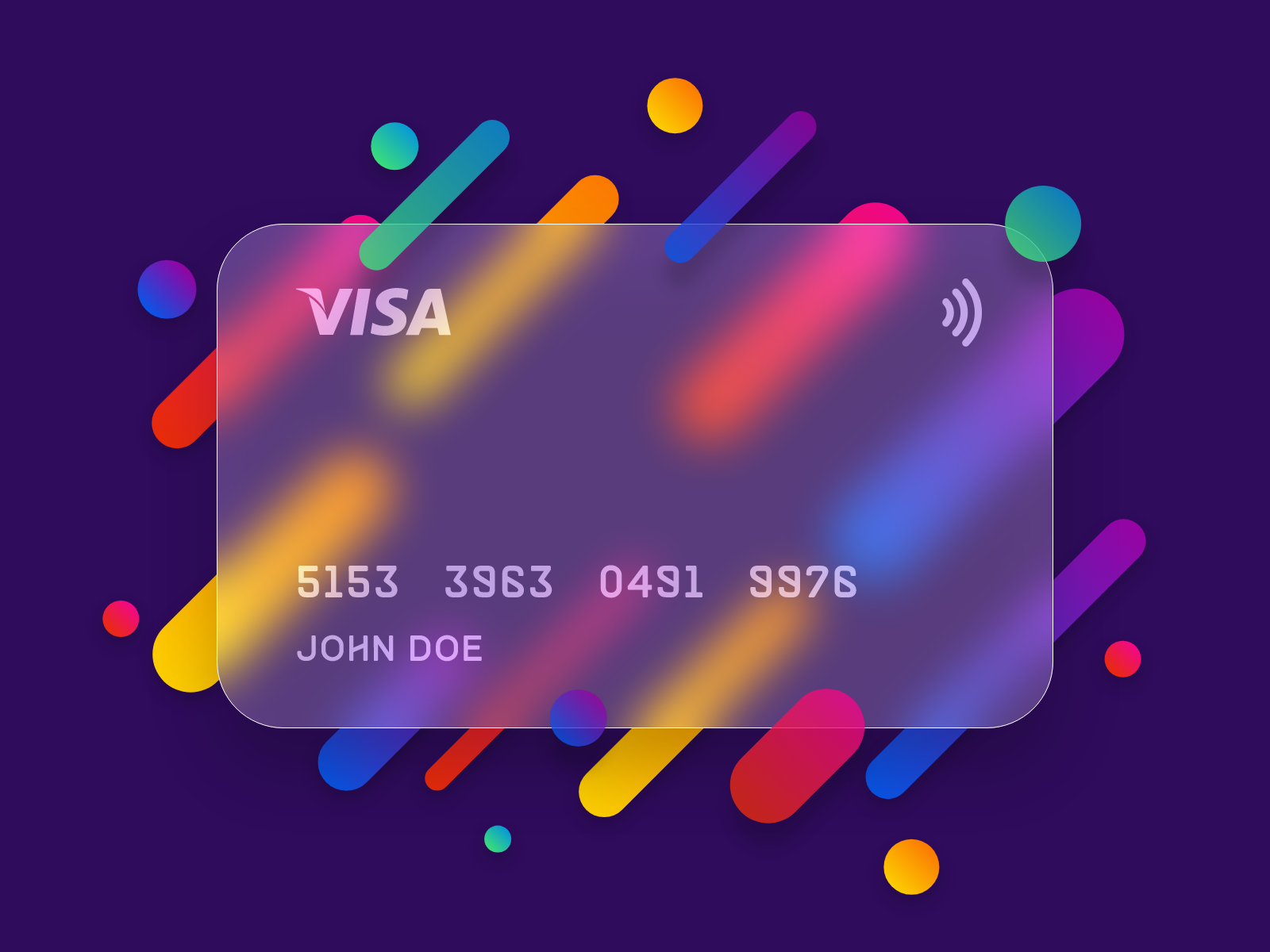 Glass Visa Card Design by Vindesign on Dribbble