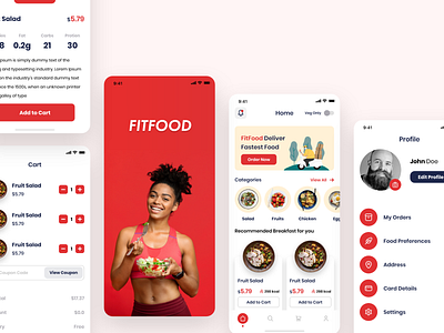 FitFood Mobile App UI