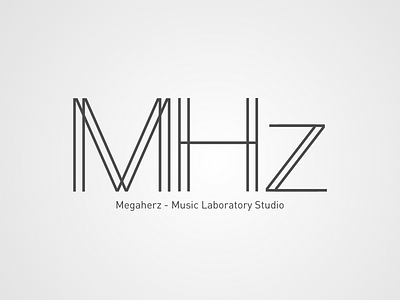 MHz logo studio logo white
