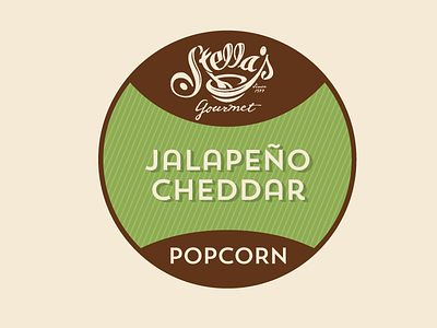 Stella's Popcorn Label branding label packaging