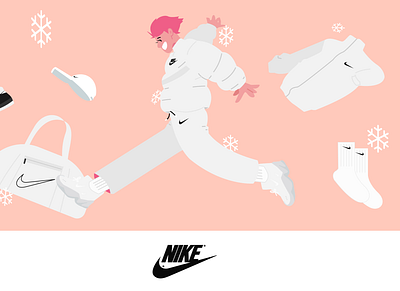 Nike Brand illustration branding design flat graphic design illustration motion graphics vector