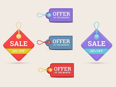 Realistic Price Tags discount label offer price realistic sale shop tags