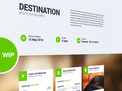 Destination - WIP beach booking green group landing page nature photography tour travel