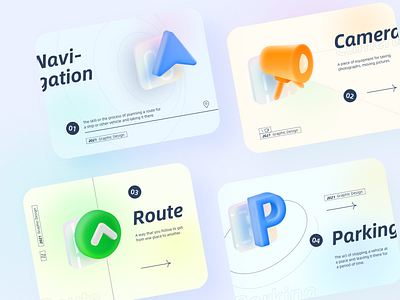 Landing page design app icon ui