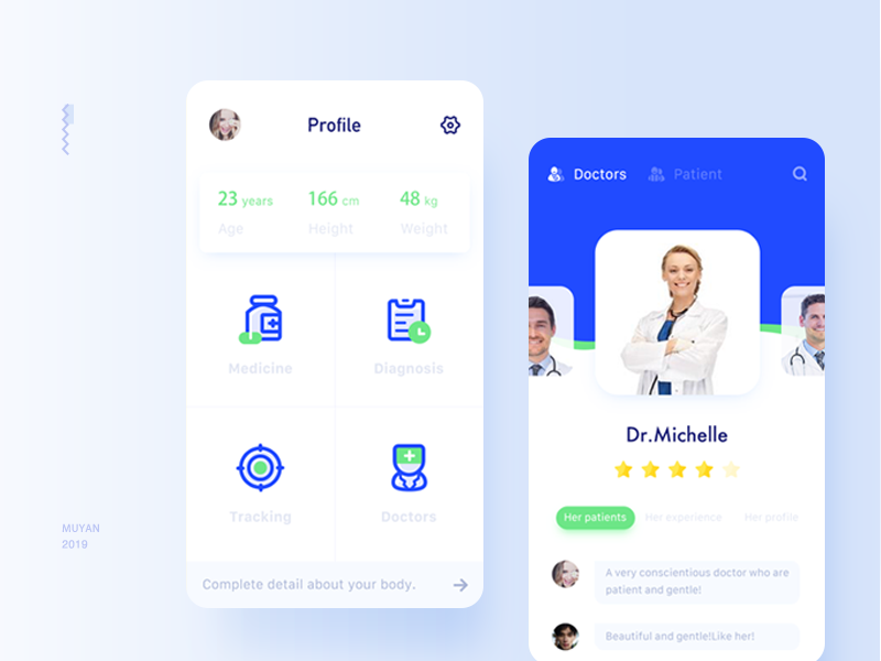 Medical App by Mia_Han on Dribbble