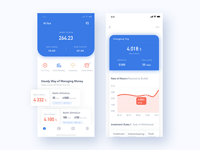 A Financial App app design ui