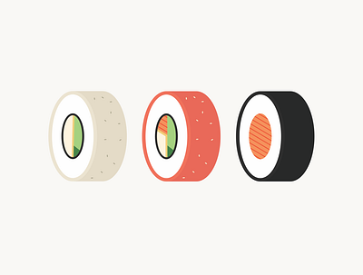 Sushi Illustration branding branding concept branding design concept art flatdesign food illustration illustration design sushi