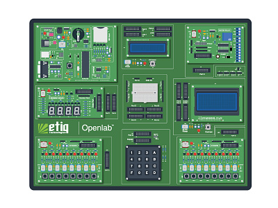 PIC Board board bread board chip circuit electronics illustration pcb