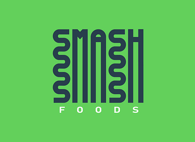 Smash foods branding food green logo noodles