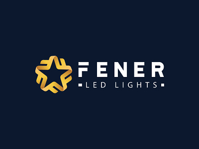 Fener LED Lights branding golden light logo star