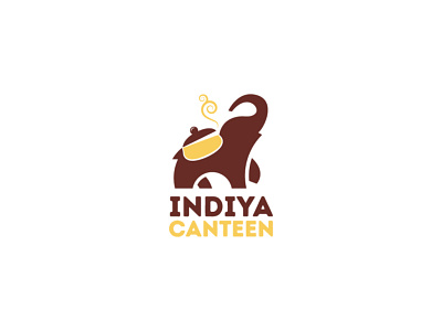 India canteen branding canteen curry elephant food indian indian food kitchen logo pot restaurant