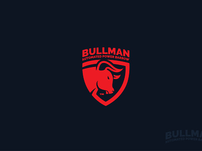 Bullman branding bull charging bull logo power power barrow shield