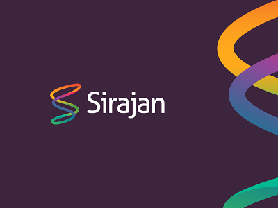 Sirajan branding colorful led light logo s wave