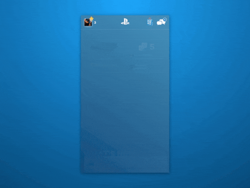 Playstation App Redesign blue playstation principle ps ps4 psn redesign sketch