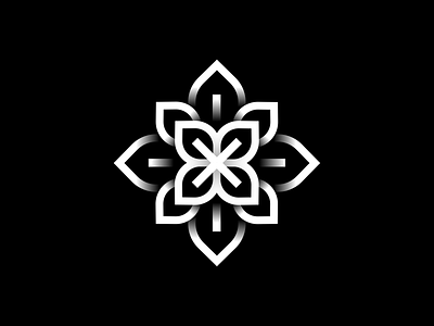 Flower branding design flat icon logo