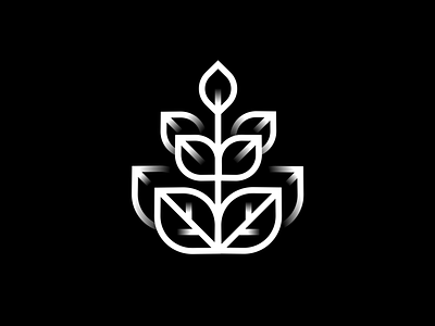 Leaf branding design flat icon logo