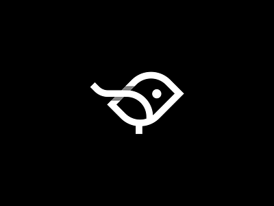 Bird branding flat icon logo