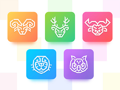 Colorful Animal Icons