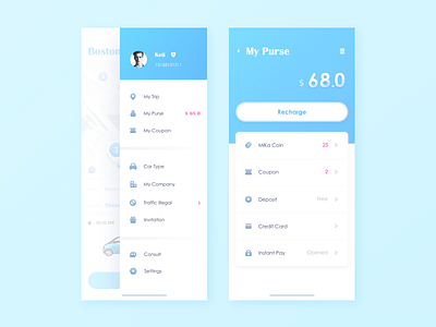 Electric Car Sharing App by keii for BestDream on Dribbble