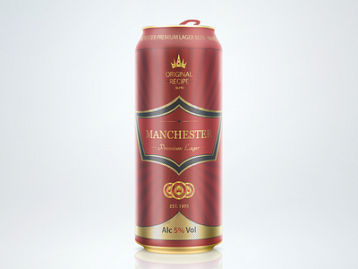 Manchester Lager - Beer Can Design branding graphic design packaging