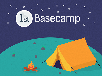 1st Basecamp basecamp illustration night