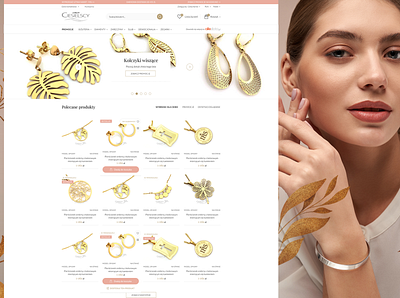 Jewelry shop design design golden jewelry minimalistic prestashop web design