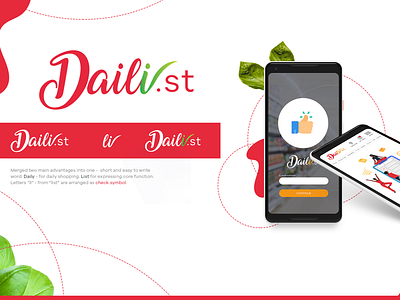 Dailist - logo design daily design e commerce food list logo