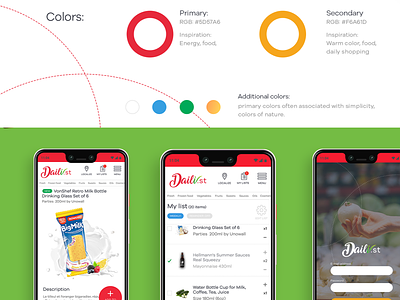 Dailist app app app-design application daily design e-commerce food ui
