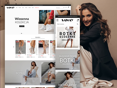 Saway - fashion shoes store commerce design e commerce ecommerce elegant fashion minimalistic photos store white