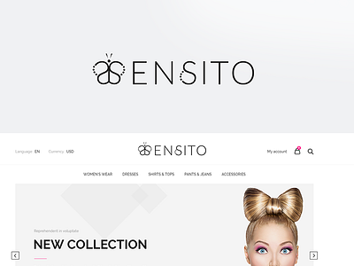 Sensito 1st brand butterfly e commerce logo minimalistic sensito shop
