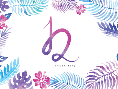 Evrt12 color design digit everything fashion logo tropical water watercolor