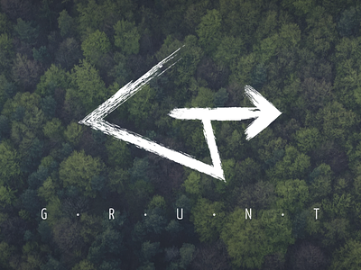 Grunt logo electro forest ground grunt hipster music