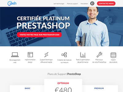 Simple landing page / pricing table / jash contact landing man pricing service table