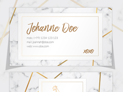 Elegant Marble Business Card Template business card elegant golden marble polygonal template