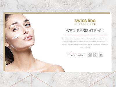 Swiss line Maintenance beauty cosmetics elegant gold maintenance marble ux web
