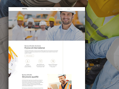 Metz - html layout onepage webdesign construction engineer