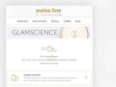 Swissline mail design - 1 cosmetics elegant glamour mail mailing