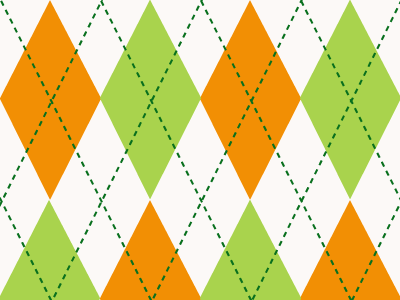 Argyle argyle dark green green orange pattern st patricks day